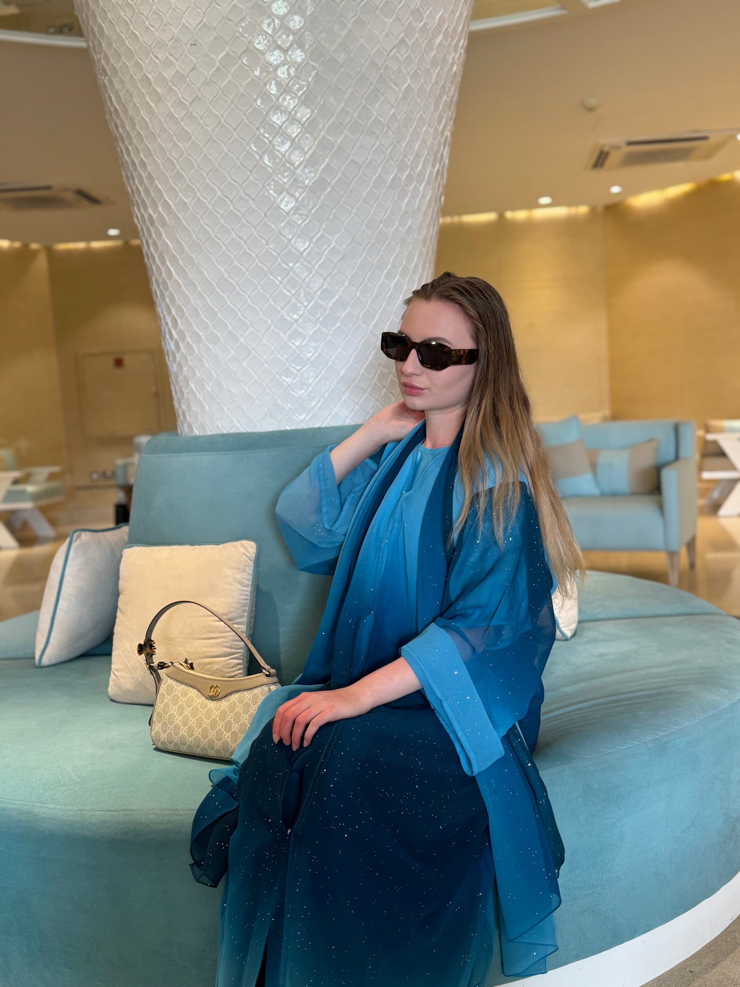 Lama’a Abaya Turquoise