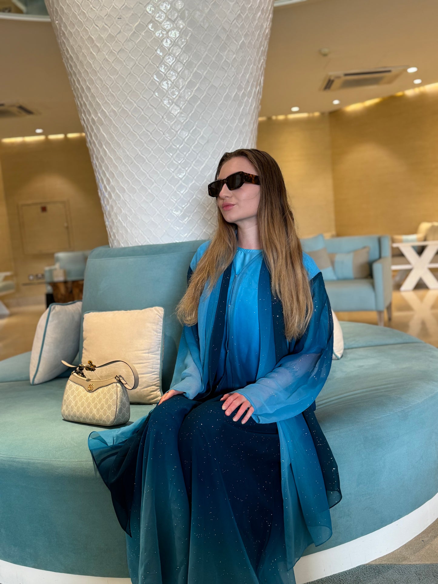 Lama’a Abaya Turquoise