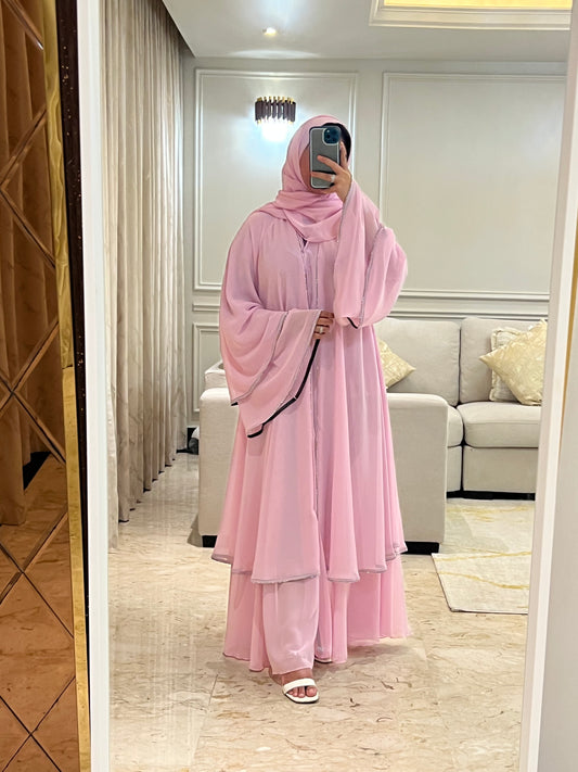 Leila Abaya Rose pink